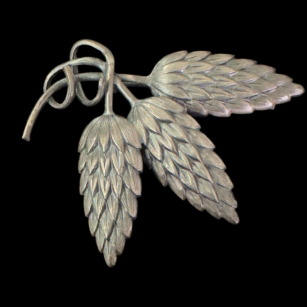 Vintage Pewter Pinecone Brooch